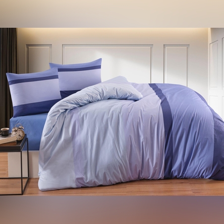 סט מצעים למיטה זוגית רחבה 100% כותנה באריגת סאטן ליסבון 180/200