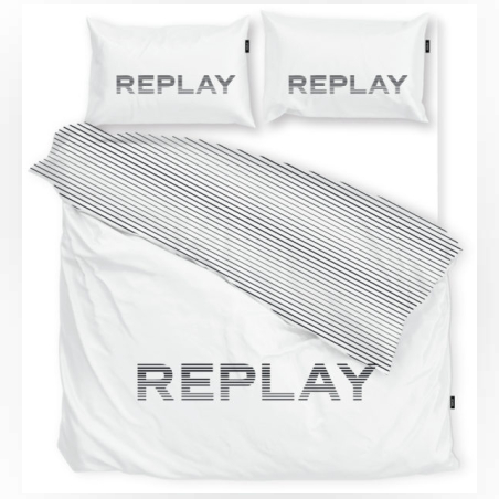 סט מצעים למיטה יחיד 100% כותנה REPLAY מנהטין 90/200