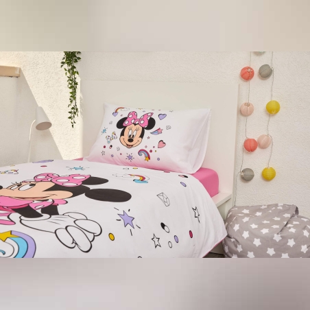 סט מצעים למיטה יחיד מיני מאוס 100% כותנה- דגם Joy