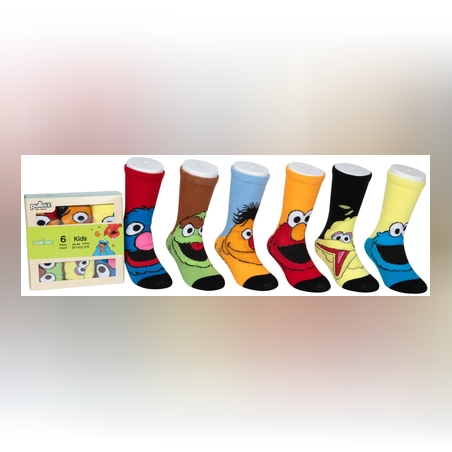 גרבי רחוב סומסום כותנה מעוצבים לילדים, 6 זוגות מידת one size שמתאימה למידות 24-34