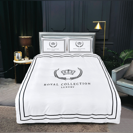 מצעים למיטה זוגית מתכווננת רויאל כתר לבן