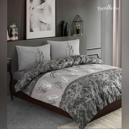 מצעי נוצה שיש אפור 120/200