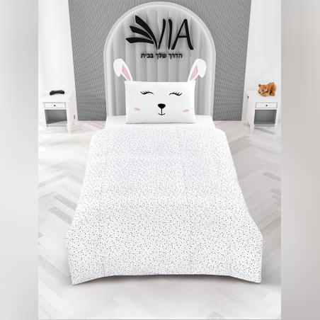 סט מצעים שפן אוזניים למיטה יחיד 90/200