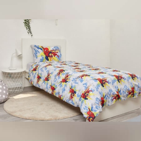 סט מצעים למיטה וחצי ספיידרמן בום 120/200