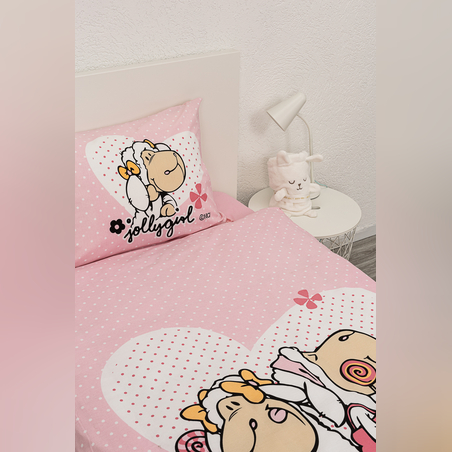 סט מצעים למיטת מעבר 100% כותנה הכבשה ניקי 70/140