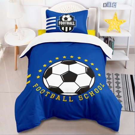 סט מצעים למיטה וחצי צהוב כחול עולה 1