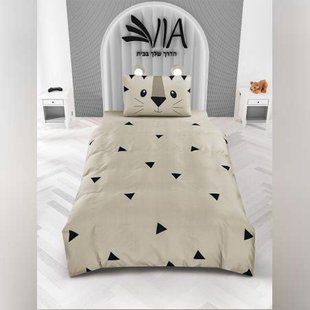 סט מצעים חתול אוזניים למיטה יחיד 90/200