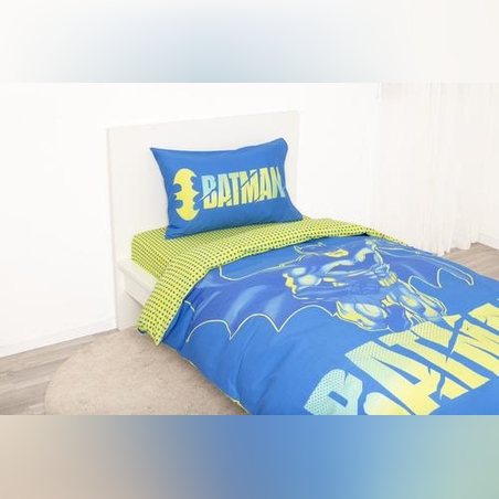 סט מצעים באטמן 100% כותנה למיטה יחיד 90/200