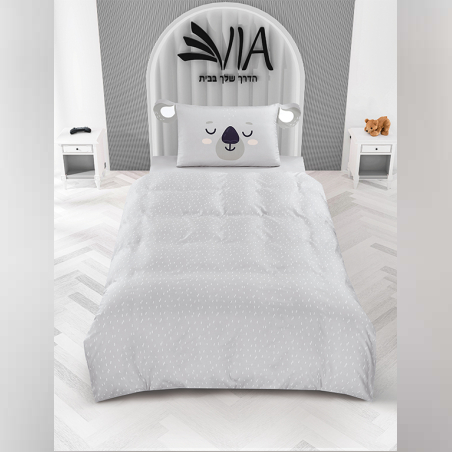 סט מצעים דוב אוזניים למיטה יחיד 90/200