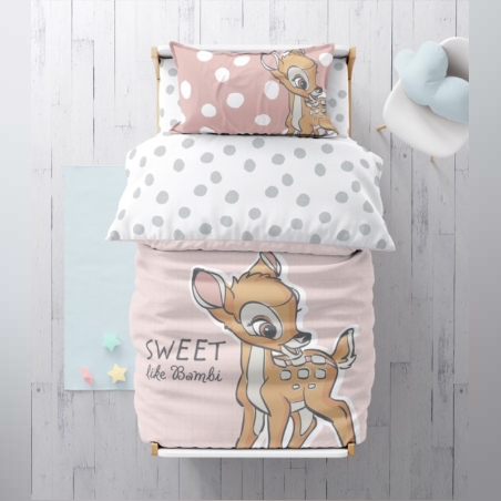 סט מצעים למיטה יחיד 100% כותנה במבי 90/200