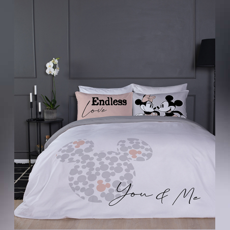 מצעי דיסני 100% כותנה זוגי 180/200- אהבה אין סופית