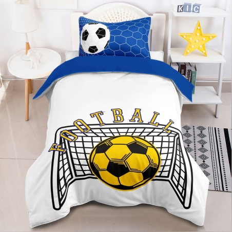 סט מצעים למיטה וחצי צהוב כחול עולה 6