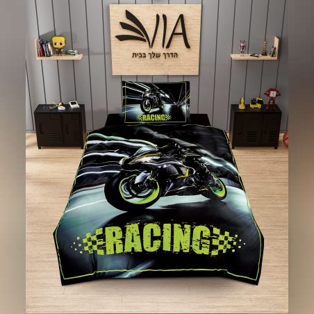 סט מצעים אופנוע למיטה יחיד 90/200