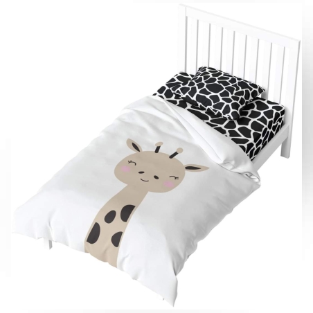 סט מצעים למיטת מעבר 100% כותנה ג’ירף 70/130