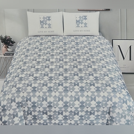 מצעים למיטה זוגית בוניטה שחור מנטה 160/200