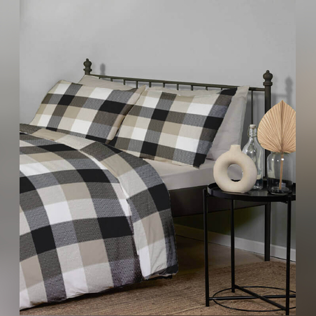 סט מצעים פלנל 100% כותנה למיטה זוגית דגם אלכס 160/200