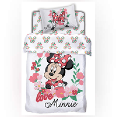 סט מצעים מיני פרחים למיטה יחיד 100% כותנה 90/200