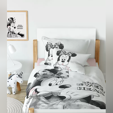 סט מצעים למיטה יחיד 100% כותנה פלנל מיני מתוקה 90/200