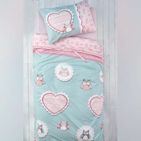 סט מצעים למיטה יחיד 100% כותנה דגם לילית 90/200