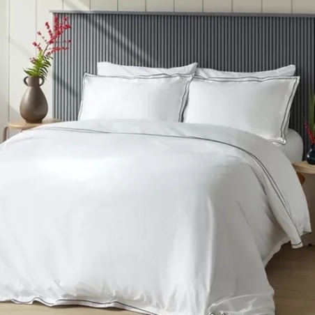 סט מצעים למיטה זוגית 100% כותנה פרקל דגם קאלה 160/200