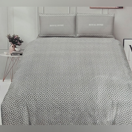 מצעים למיטה זוגית בוניטה אפור 160/200