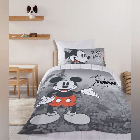 סט מצעים מיקי מאוס למיטה יחיד מיקי בטבע 90/200