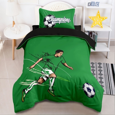 סט מצעים למיטה וחצי ירוק עולה דגם 8