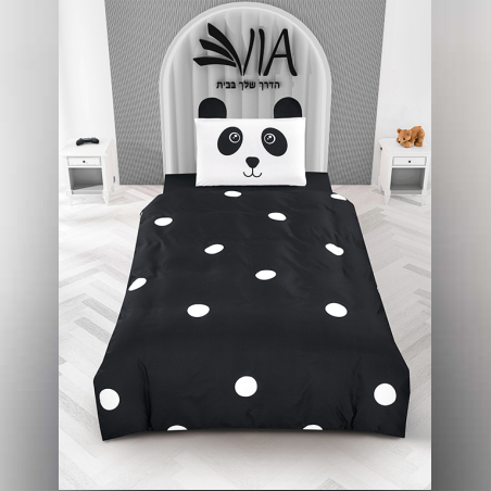 סט מצעים פנדה אוזניים למיטה יחיד 90/200
