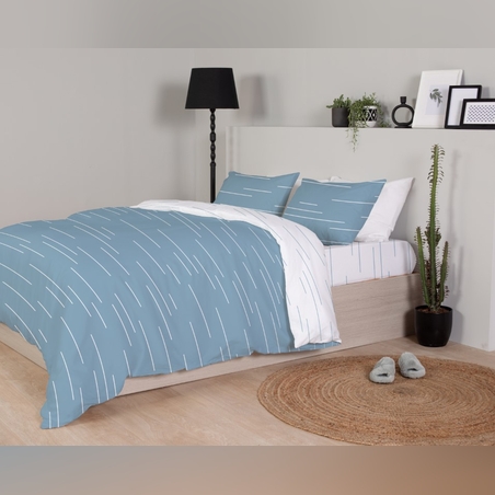 סט מצעים למיטה זוגית רחבה 100% כותנה נטע 180/200