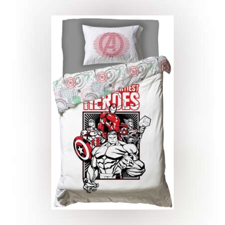 סט מצעים למיטה יחיד 100% כותנה דגם גיבורי על VARDINON 90/200