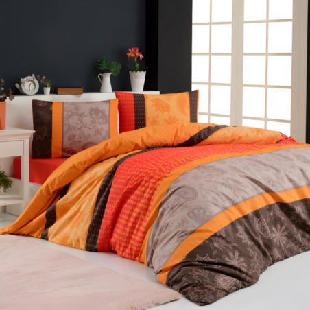 סט מצעים 100% כותנה למיטה וחצי נאפולי 120/200