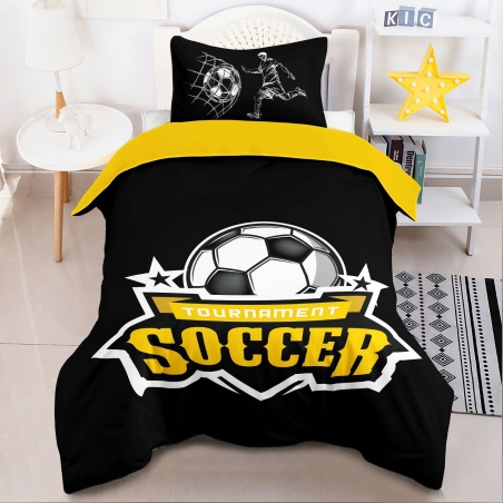 סט מצעים למיטה וחצי צהוב עולה דגם 2