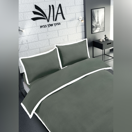 סט מצעים למיטה זוגית רחבה בובו צבע ירוק 180/200