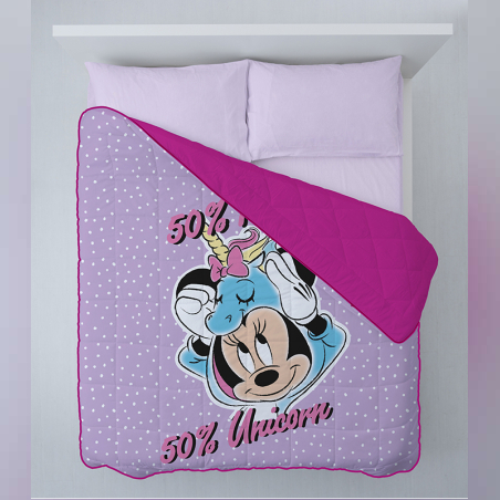 שמיכת קיץ יחיד דיסני- דגם מיני חד קרן ורוד