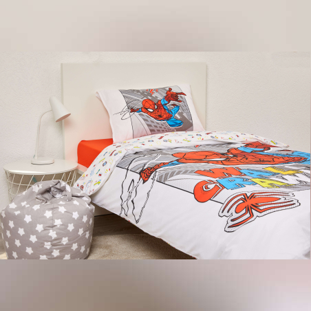 סט מצעים ספיידרמן למיטה וחצי 100% כותנה 120/200