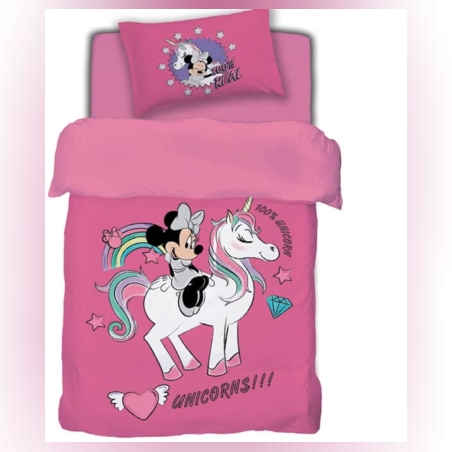 סט מצעים מיני מאוס וחד קרן 90/200