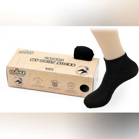28 זוגות גרביי ילדים פוליז שחור מידת one size שמתאימה למידות 24-35