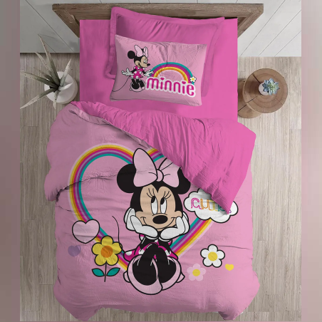 סט מצעים מיני מאוס למיטה וחצי מיני חמודה 120/200