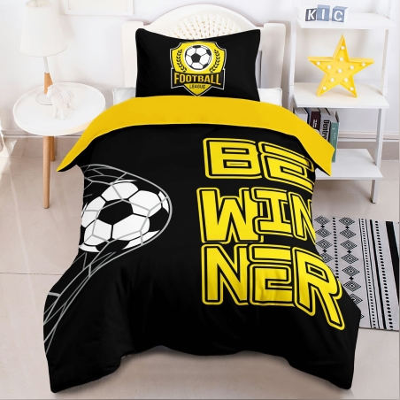 סט מצעים למיטה וחצי צהוב עולה דגם10