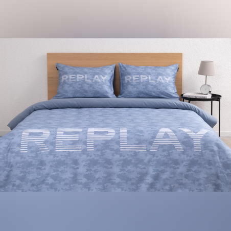 מצעים למיטה זוגית 100% כותנה סאטן מבית היוצר REPLAY דגם MIAMI
