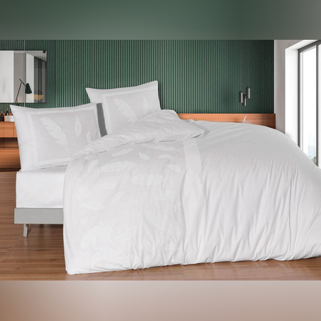 סט מצעים למיטה מתכווננת 100% כותנה נוצות לבנות