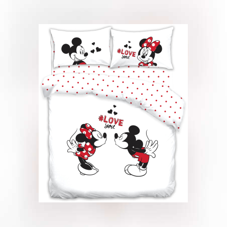 מצעי מיקי ומיני מאוס LOVE YOU 160/200