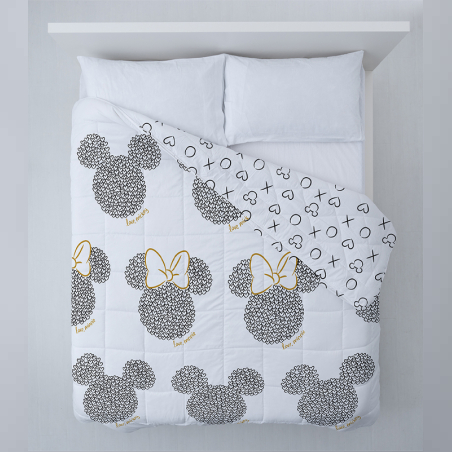 שמיכת קיץ דיסני 100% כותנה זוגי- דגם LOVE YOU