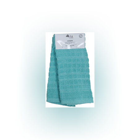 שלישיית מגבות מטבח תכלת לימון