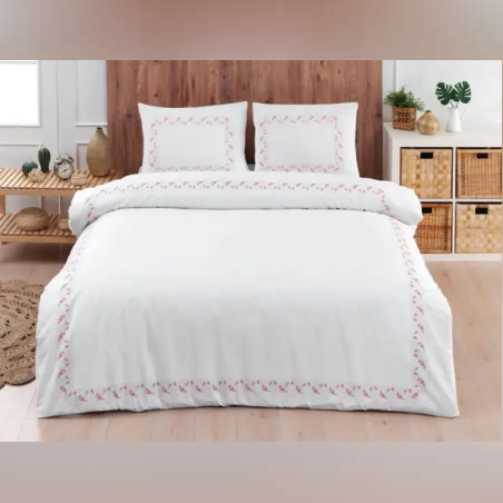 סט מצעים 100% כותנה דגם ורד למיטה 5 חלקים