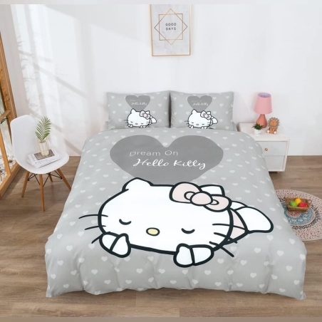 מצעי הלו קיטי אפור 120/200