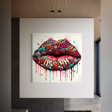 תמונה זכוכית שפתיים גרפיטי