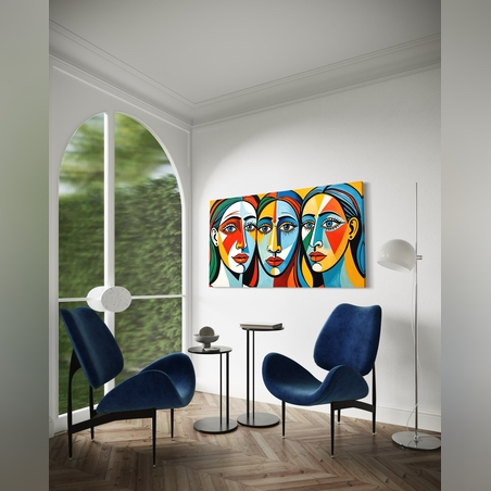 תמונה זכוכית - בהשראת פיקאסו