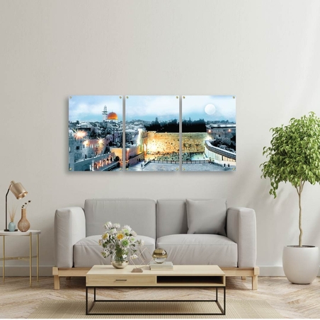 תמונה זכוכית שלשה הכותל המערבי