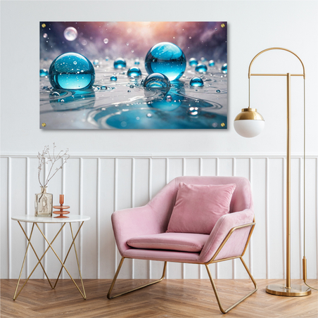 תמונה זכוכית בועות טורקיז